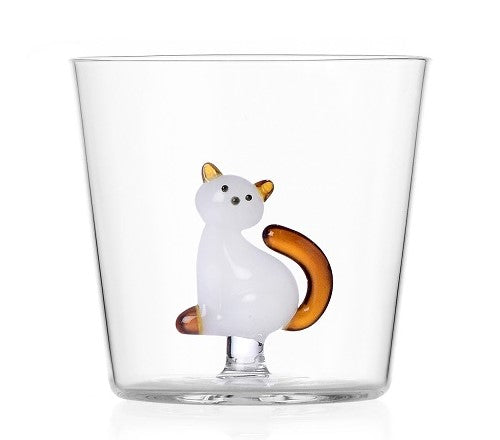 ICHENDORF MILANO  TABBY CAT タンブラー ホワイトキャト アンバーテール