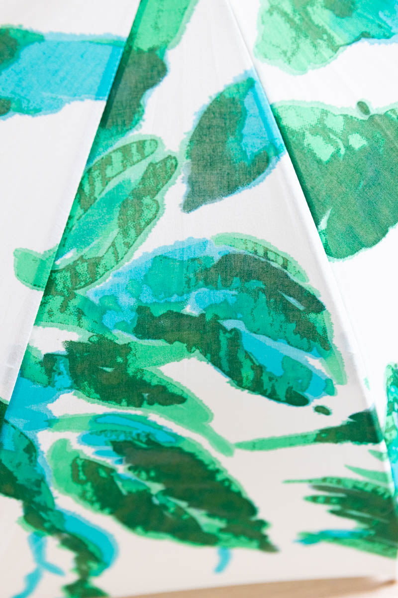 Breezy Blue にじみ手捺染パラソル botanical green 長傘