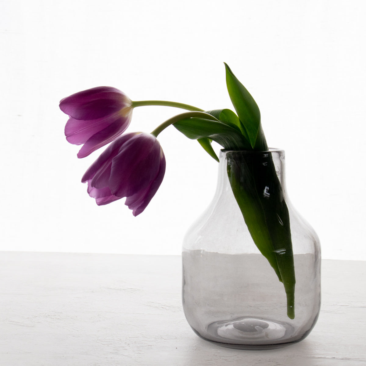 HenryDean ヘンリーディーン　Barbat  S スモーク ガラス花瓶　花器